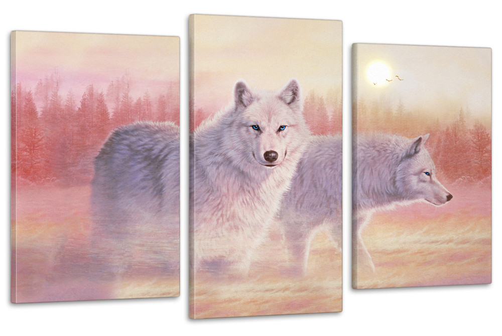 Модульная картина в гостиную / спальню  Вовки  Art-681_3 100x150 см Киев - изображение 1