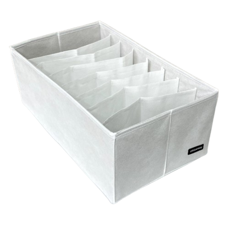 Ящик для зберігання на вісім відділень 40х25х16 см HY-40-white (Білий) Суми - фото 2