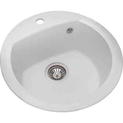 Мийка кухонна GRANADO RONDA white з сифоном (470*490mm.) (gr2205) Вінниця
