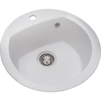 Мийка кухонна GRANADO RONDA white з сифоном (470*490mm.) (gr2205) Вінниця - фото 2