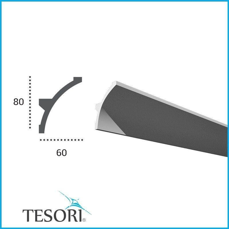 Карниз угловой полиуретановый гладкий серия F Tesori KF 702 Днепр - изображение 2