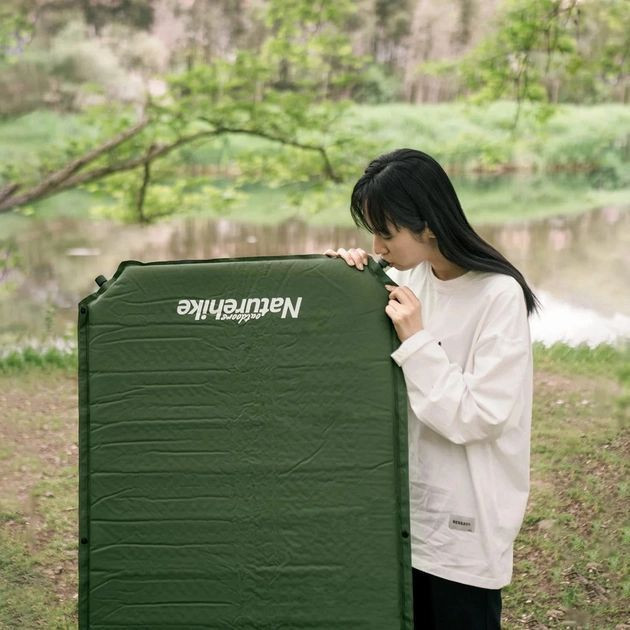 Матрас самонадувающийся 5 см Naturehike NH20DZ003, темно-зеленый Ровно - изображение 7