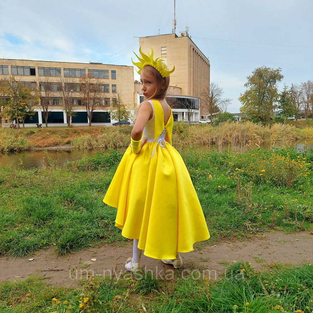 Жовте нарядне плаття на дівчинку костюм Сонечко, Курчатко, Качечка, Кульбаба Кривий Ріг - фото 2