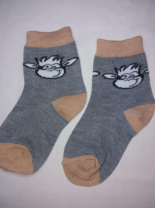 Шкарпетки дитячі для хлопчика сірі - по устілці 12-14см, 80% бавовна, 20% поліестер Київ - фото 1