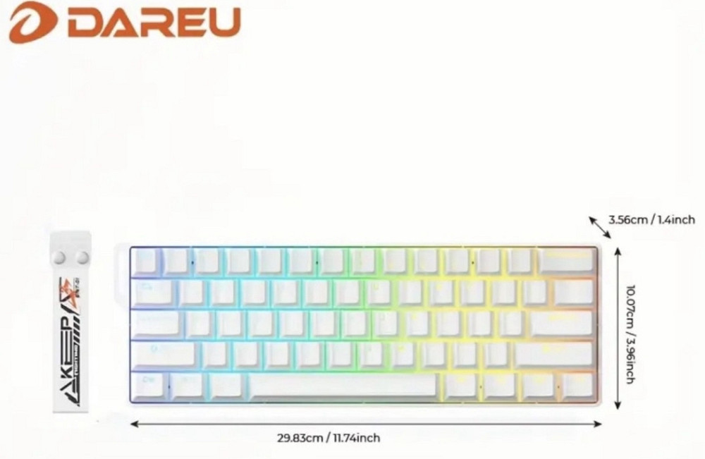 Магнитная клавиатура | клавиатура на оранжевых свечах | dareu ek60 he. Харків - фото 3