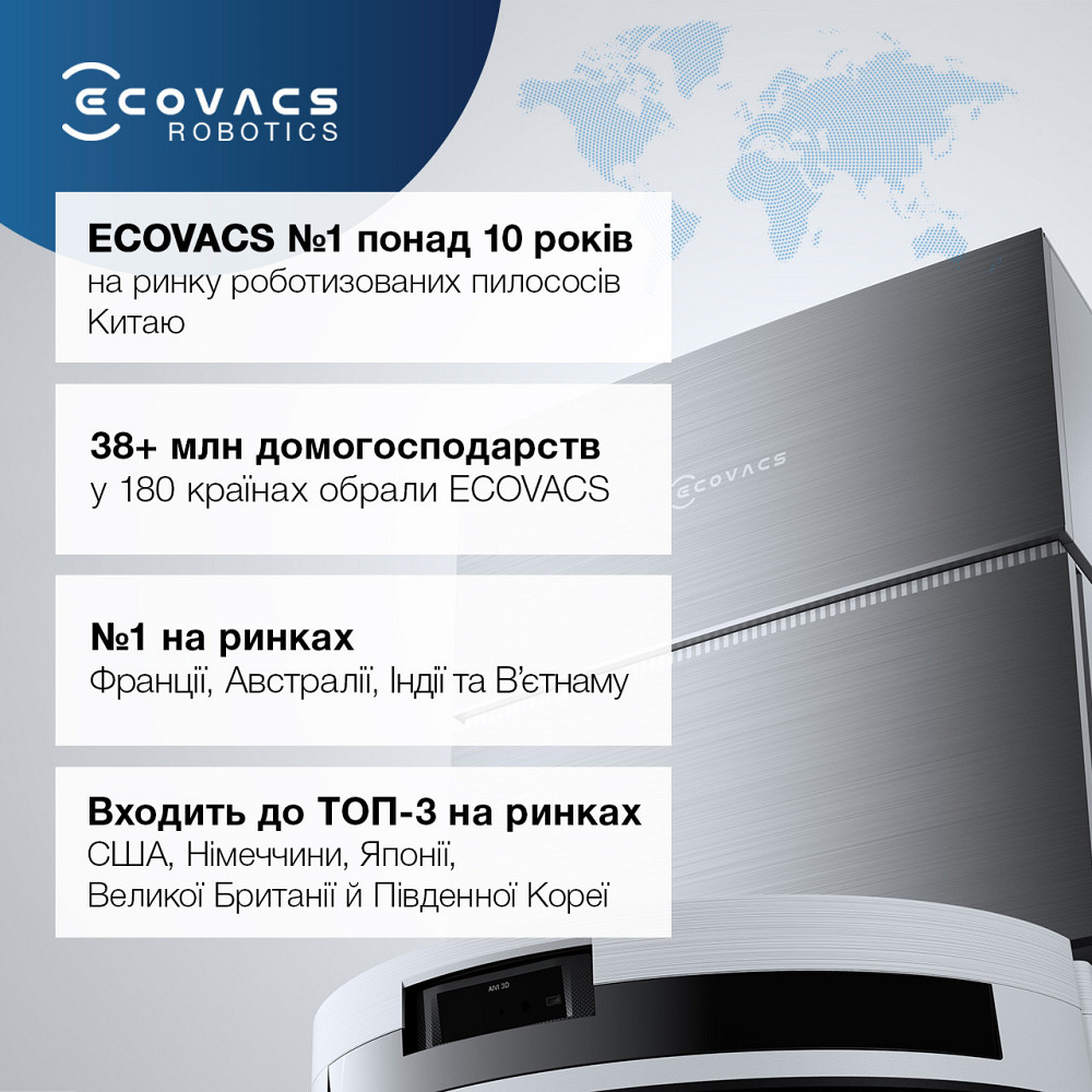 Робот-пилосос Ecovacs Deebot Ozmo X5 Pro Omni (DDX39) Black ( Black ) Харьков - изображение 12