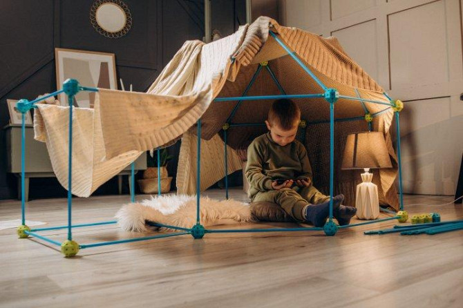 Дитячий ігровий 3D конструктор Намет Magic forts 85 деталей Вінниця - фото 5