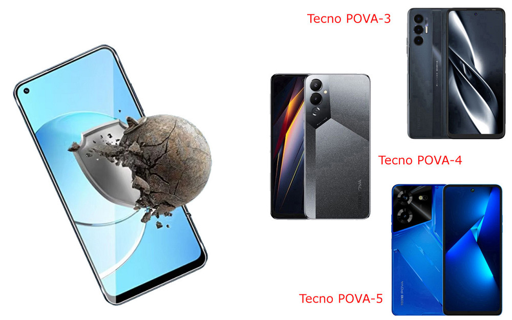 Защитное стекло DefenzoGlass для Tecno POVA-3, POVA-4, POVA-5 – двойная прочность Киев - изображение 3