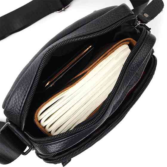 Сумка мужская Vintage 20678 кожаная Черный Киев