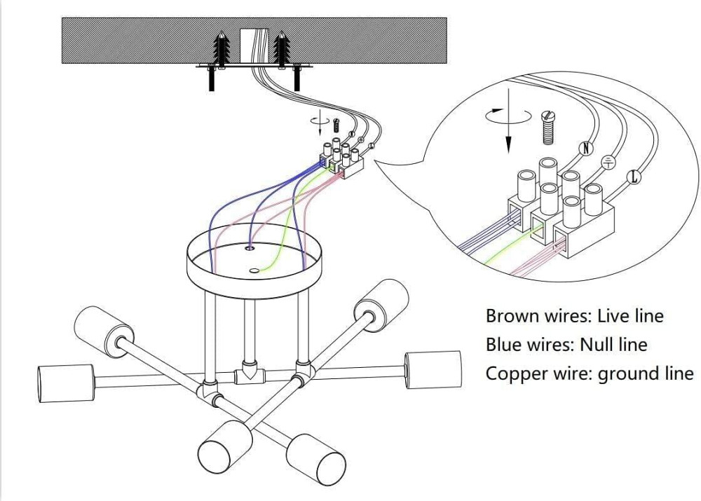 Люстра Generisch Sputnik E27 на 6 ламп, винтажный потолочный светильник черный с золотом, металлический Киев - изображение 6