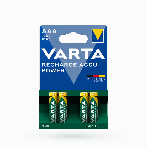 Акумулятор AAA/HR03 NiMh 1,2V 1000 mAh (бл-4шт) VARTA Житомир - фото 1