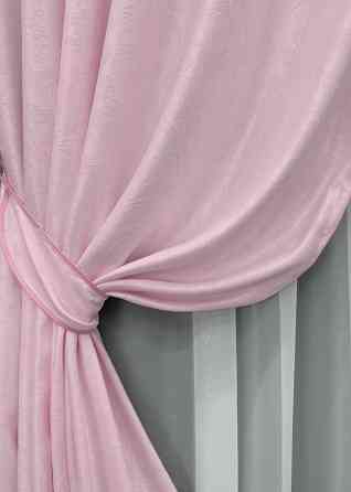 Комплект готовых штор VR-Textil Софт № 1740ш Розовый 100х280 см 2шт (31-822) Киев