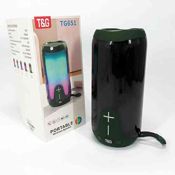 Потужна колонка блютуз з підсвічуванням TG651, Портативна колонка з Bluetooth, WD-960 Бездротова колонка Київ
