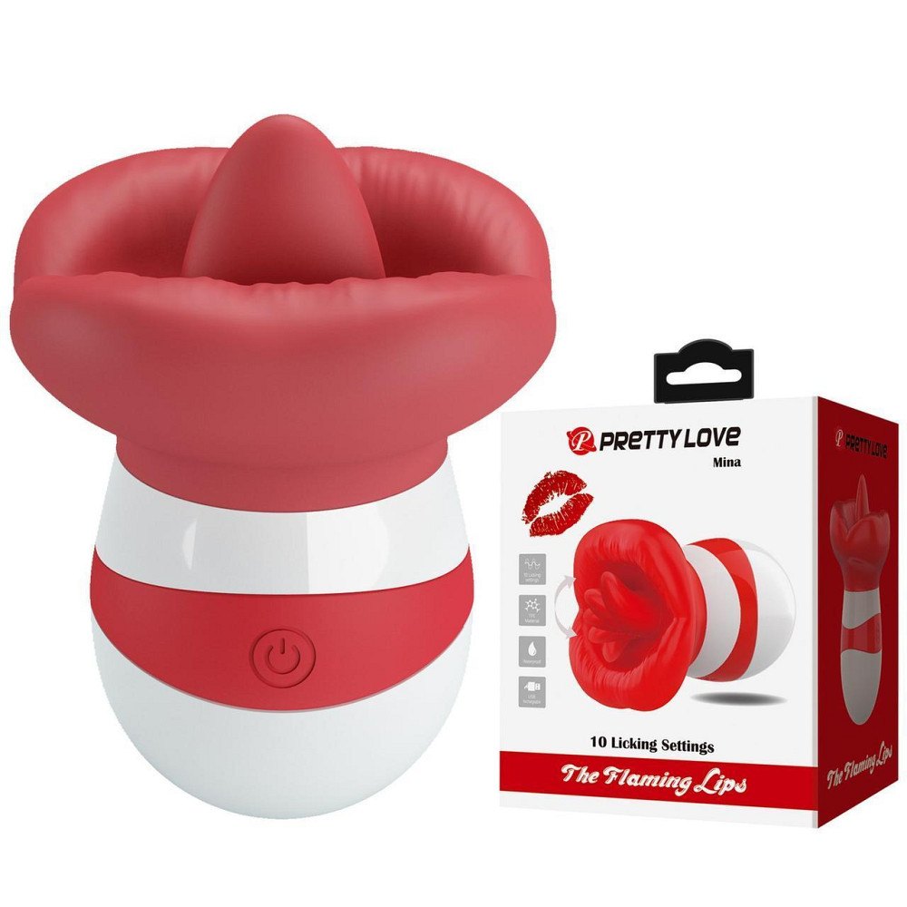 Вибростимулятор PRETTY LOVE Mina TPR ABS 10 licking settings Sex Aura Киев - изображение 1