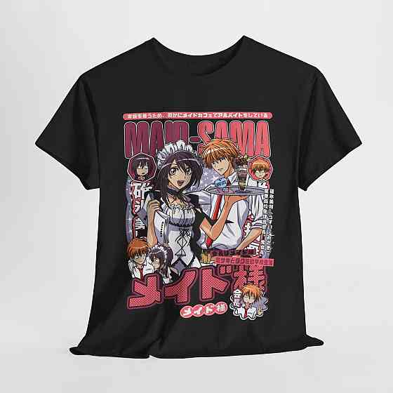 Футболка аниме Маид Сама Джапанесе Аниматион оверсайз (S/M/L) Черний AnimeJ0622 Днепр