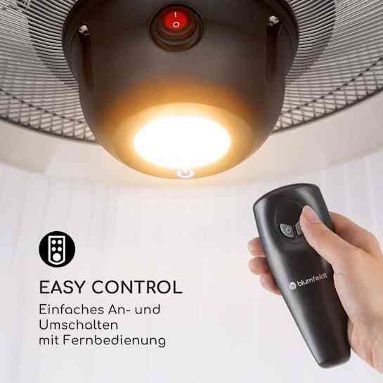 Нагрівач для тераси Venice Heat 800/1000/1800 Вт з дистанційним керуванням білийBlumfeldt Німеччина Рівне