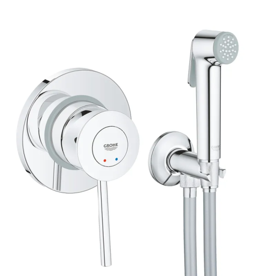 Набір 2 в 1 для туалету Grohe BauClassic (комплект гігієнічного душа, змішувач прихованого монтажу) (UA2904800S) ( 13382 ) Харків