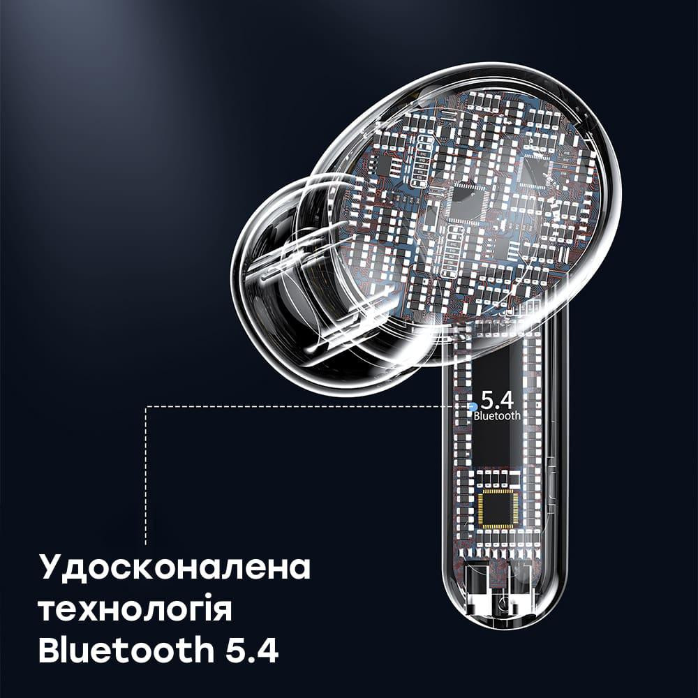 Бездротові навушники Choetech BH-T17 Black TWS, Bluetooth 5.4, ANC+ENC (43-00136) Київ - фото 7