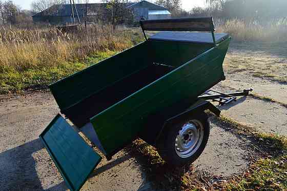 Причіп до мотоблока ТМ «ШИП» розбірний 120×100×38 см, під жигулівську маточину, без коліс, з сидінням Харків