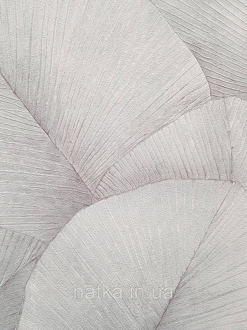 Шпалери вінілові на флізеліні Marburg Kumano 1.06х10 листя сірі бузкові зі сріблястим 3д лофт 34562 Київ - фото 3