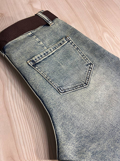 Шорты женские джинсовые Liana 447 бермуды высокая посадка стрейч с ремнем голубые, голубой, 26, 26, 73 см, 104 см Киев - изображение 13