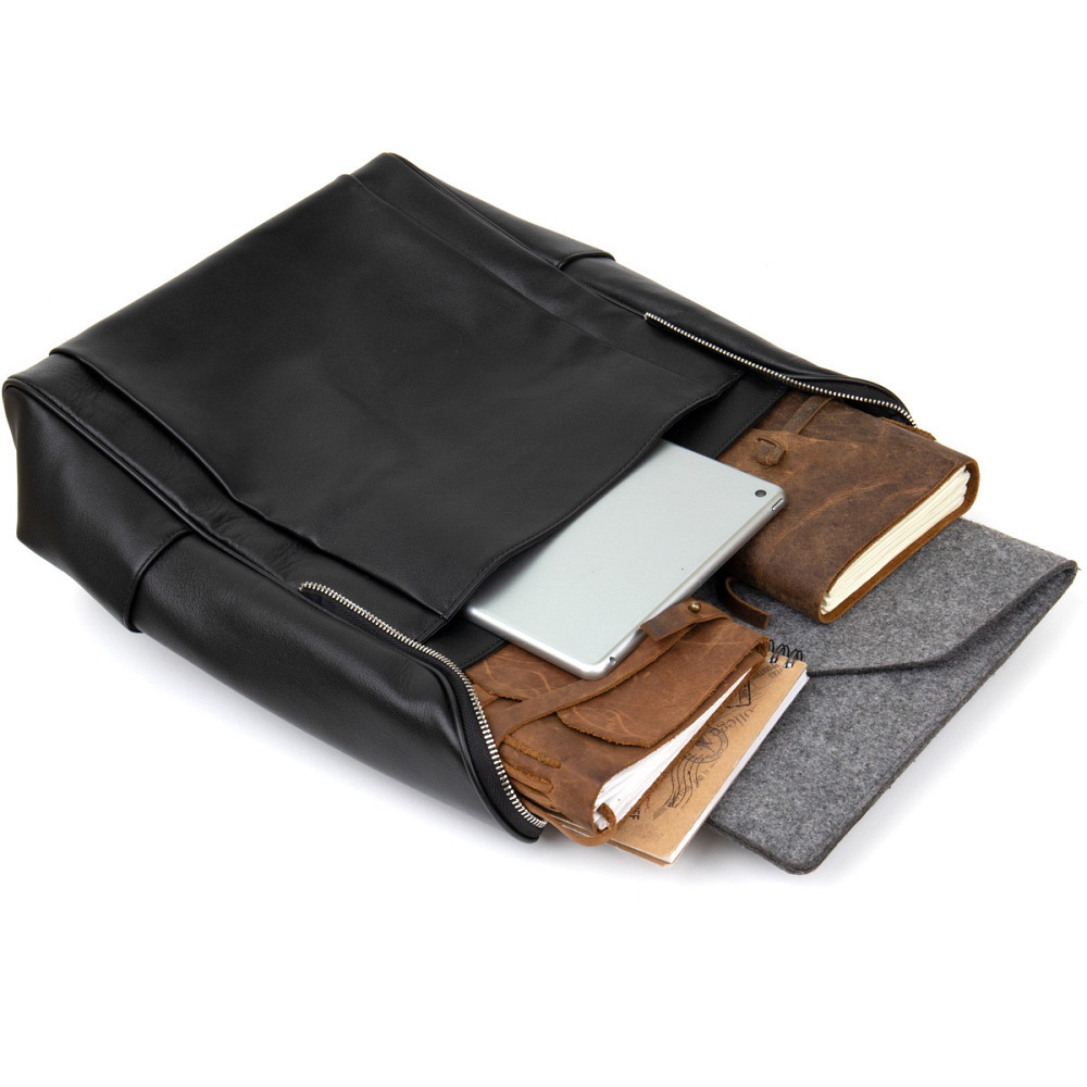 Шкіряний рюкзак для ноутбука роботи навчання та міста Vintage 14523 Чорний Київ - фото 17