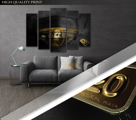 Модульна картина Маска Абстракція Art-277_5 ( 80х118см ) Київ