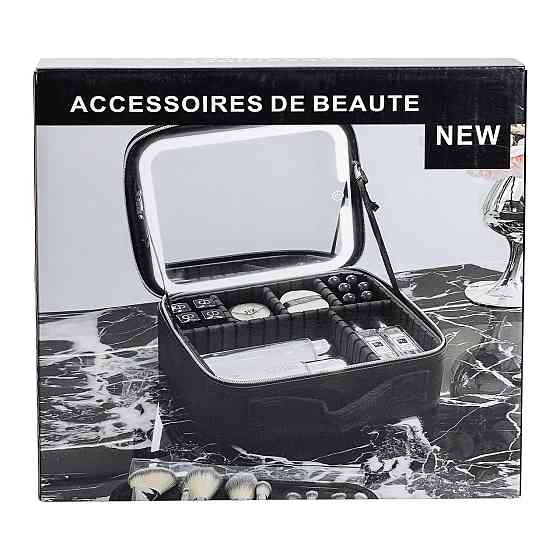 Косметичка-органайзер з дзеркалом і підсвіткою 26×22 см Київ