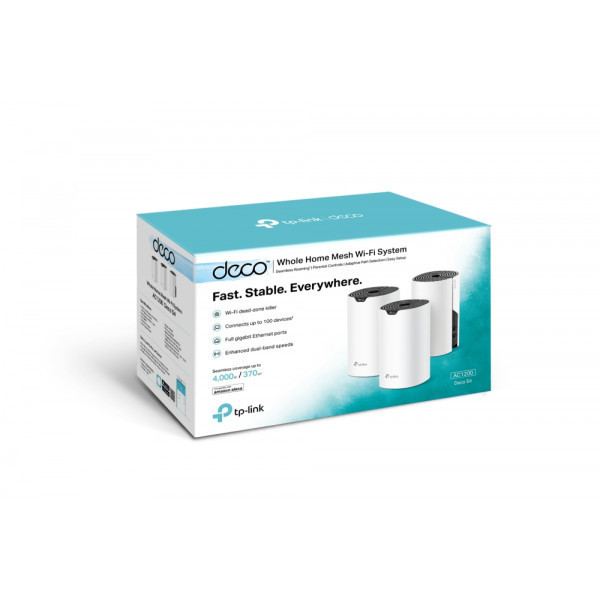 Система WiFi TP-LINK Deco S4 3 pcs AC1200 2xGE LAN/WAN MESH (DECO-S4-3-PACK) Київ - фото 3