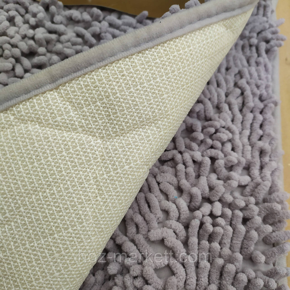Набор ковриков коврики для ванной и туалета серый 80 х 50 см и 50 х 40 см Харьков - изображение 10