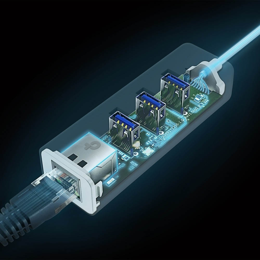Мережевий адаптер TP-Link UE330C (USB-C 3.0, 10/100/1000Mbps, 3xUSB 3.0 HUB) ( 13548 ) Харьков - изображение 3