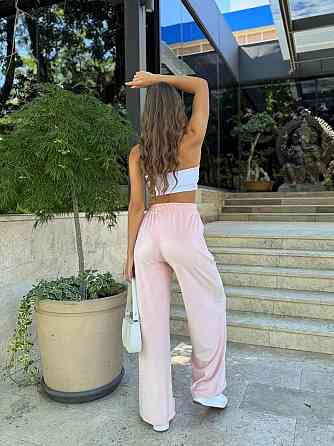 Жіночі базові штани велюрові вільного крою турецький королівський велюр Рожевий, 46/48 Одеса