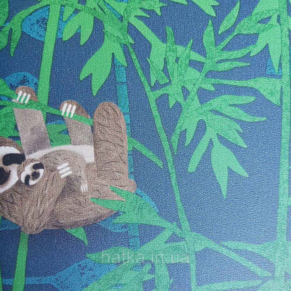 Шпалери флізелінові BN Doodleedo 0,53 х 10 м дитячі тропіки ведмеді коали коричневі зелені темно сині Київ - фото 3