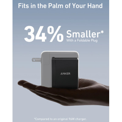 Зарядное устройство Anker PowerPort 736 Nano II - 100W 2xUSB-C PD 1xPIQ GaN Black (A2145G11) Винница - изображение 5
