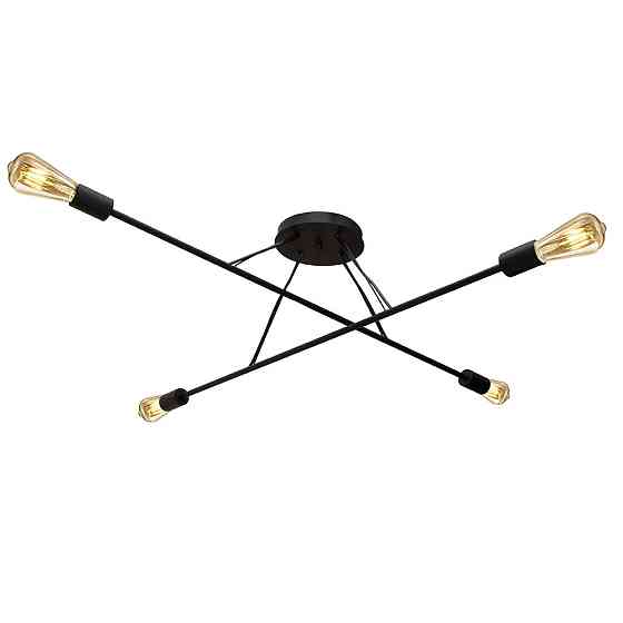 Люстра подвесная MSK Electric Asket под четыре лампы Е27 NL 10320-4 BK черная Одесса