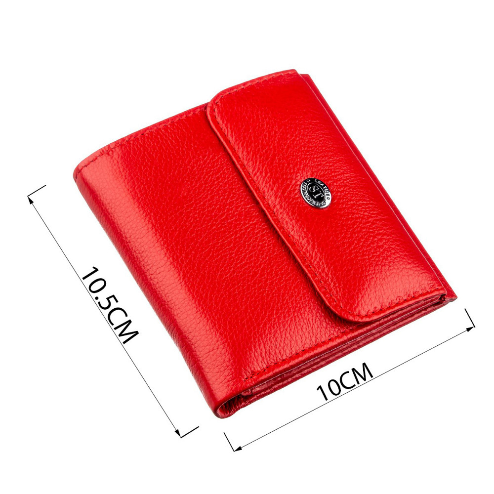 Портмоне для женщин с монетницей Красный (ST Leather) Киев - изображение 7