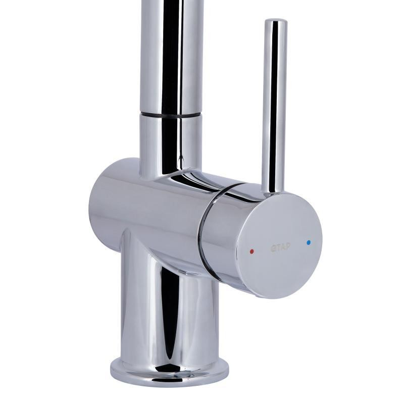 Смеситель для кухни Qtap Rozcesti с выдвижным изливом с подключением для питьевой воды QTROZ366CRM45938 Chrome Харьков - изображение 4