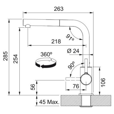 Смеситель Franke Lina L Pull Out (115.0733.716) Винница - изображение 2