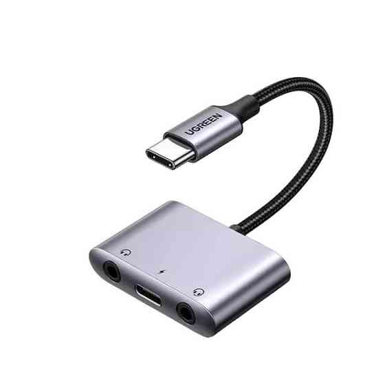 Адаптер UGREEN CM722 Перехідник USB C to USB C Dual 3.5mm AUX DAC chip PD 60W (25838) Николаев