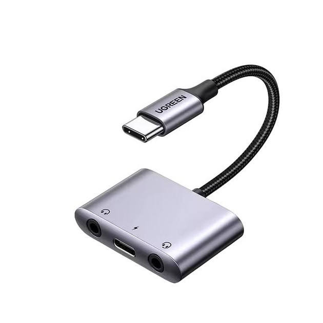 Адаптер UGREEN CM722 Перехідник USB C to USB C Dual 3.5mm AUX DAC chip PD 60W (25838) Николаев - изображение 2