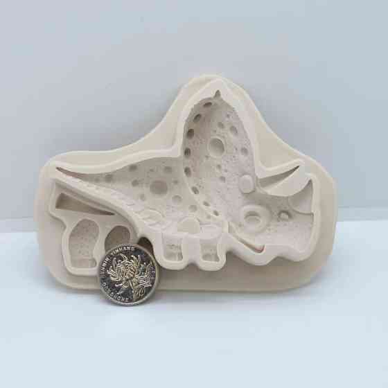 Молд силиконовый Динозавр 115 на 85 мм серый Киев