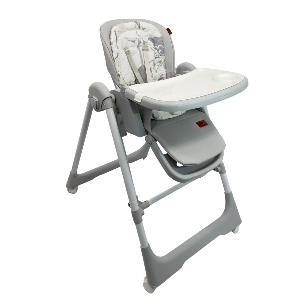 Стілець-гойдалка для годування дитини 2 в 1 VELANO Nomi, light grey Київ - фото 1