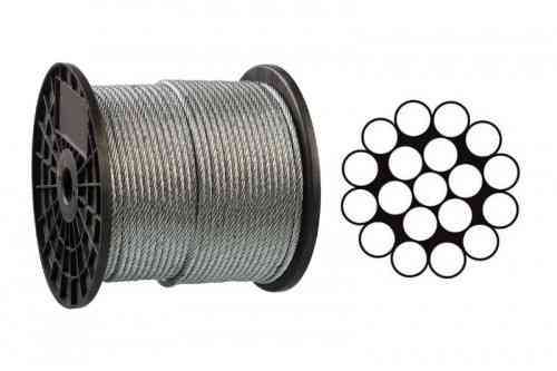 Трос оцинкованный 1мм DIN 3053 (1x19) бухта 200м APRO Ровно