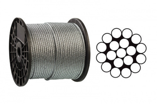 Трос оцинкований 1 мм DIN 3053 (1x19) бухта 200 м APRO Рівне - фото 1