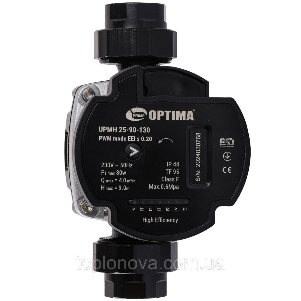Насос циркуляційний енергоощадний Optima PRIME UPMH 25-90AUTO 130 мм + гайки Чернівці - фото 2