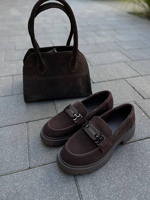 PLPS Туфлі жіночі PLPS R060-6 коричневі (весна-осінь, замша натуральна) (6005) Коломия - фото 8