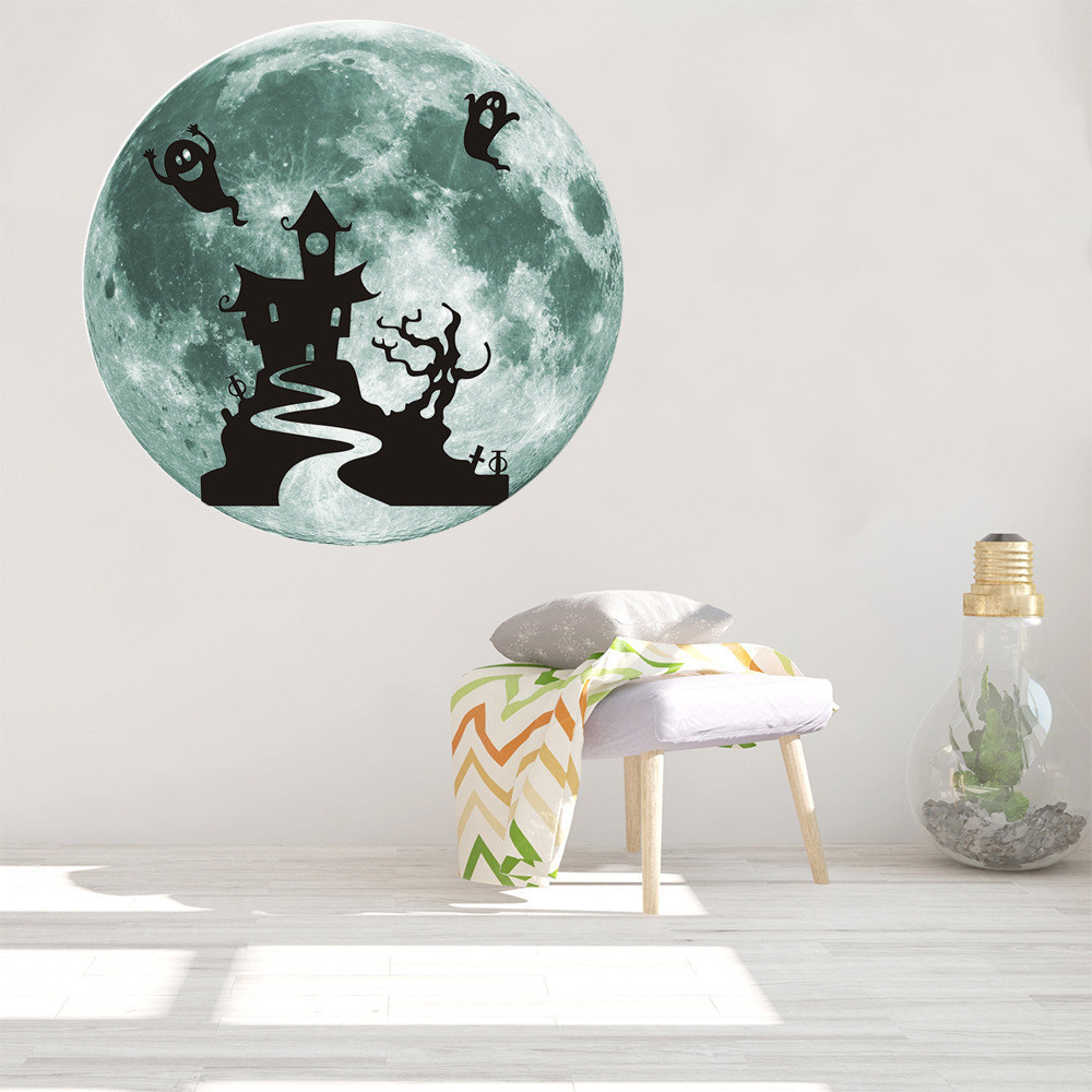 Наклейка на Хэллоуин Замок с привидениями 30 см салатовый Киев - изображение 4