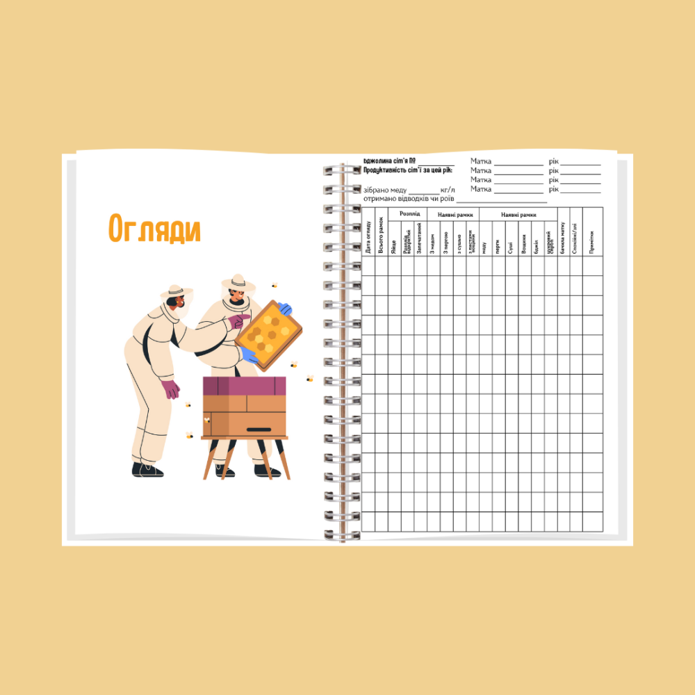 Блокнот (планер) бджоляра (пасічника) А5 Дніпро - фото 6