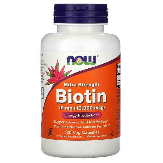 Биотин NOW BIOTIN 10MG (10,000mcg) 120 VCAPS Луцк
