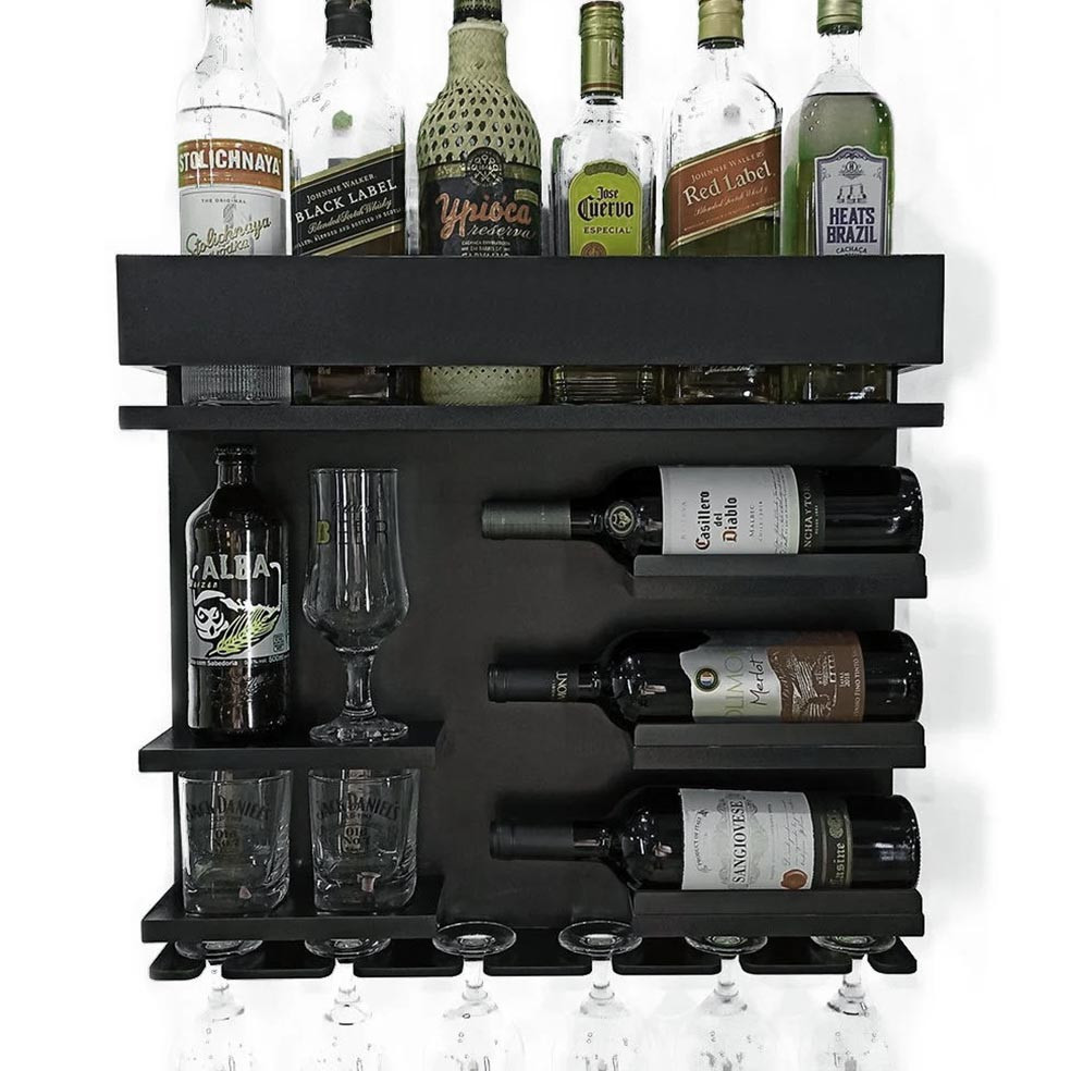 Настенная винная полка 